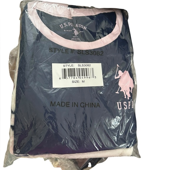 NWT U.S. Polo Assn. | Navy & White Fair Isle Pajama Set - M - Picture 2 of 2